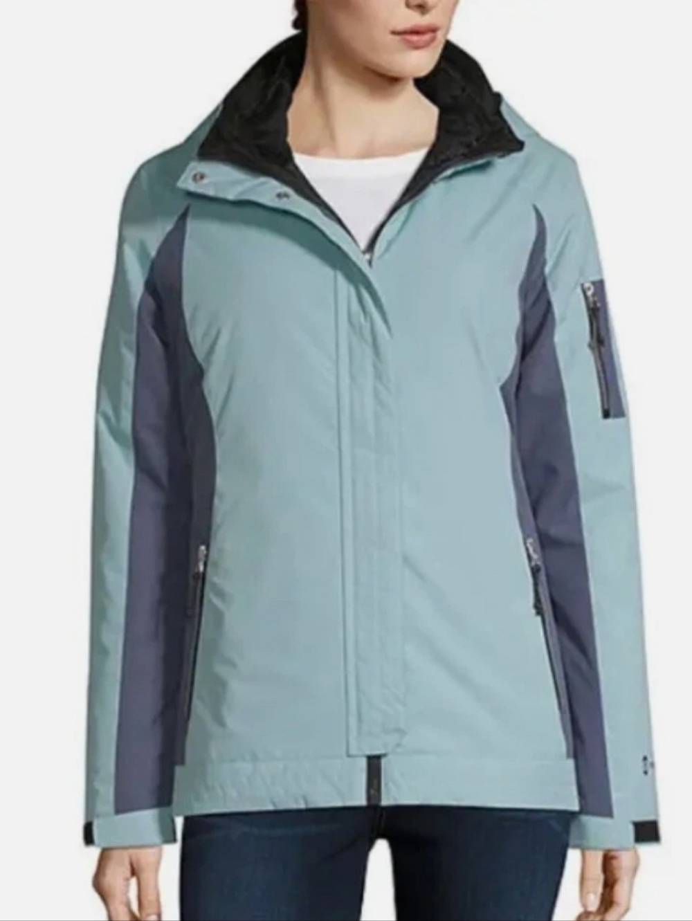 Free Country Aqua Shell Jacket with Black Logo